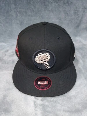 THOR 60TH ANNIVERSARY COMIC MARVEL BLACK SNAPBACK HAT MENS NEW - Image 1 of 4