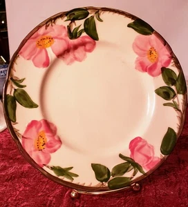 POSTRE/PLATO DE ENSALADA ROSA DEL DESIERTO FRANCISCANO 8" Hecho en EE. UU. De colección PINTADO A MANO - Imagen 1 de 7