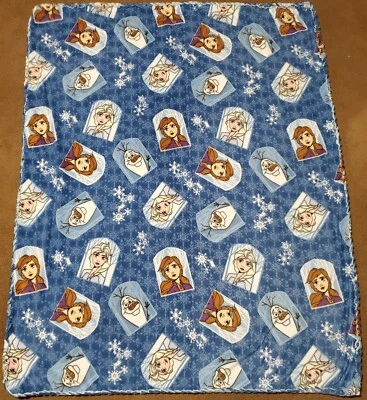 NUEVA Manta de Vellón Disney Frozen Borde Trenzado 53x68 XL Tiro Súper Suave Hecha a Mano Foto 1 de 4