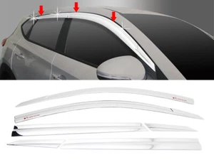 Chrome Window Sun Visor Smoke Rain Vent (Fits: HYUNDAI 2016-2019 Tucson TL) - Bild 1 von 6