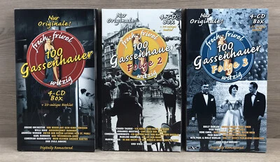 3 CD Boxen • 100 Gassenhauer Folge 1+2+3 • je 4-CD Box inkl. Booklet  12 CDs #B1 - Bild 1 von 4