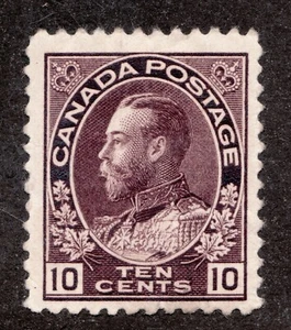 1912 Canada Sc# 116 - 10¢ KGV, Admiral of the Fleet. MH - Picture 1 of 1