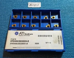 STELLRAM XPEW08/250308SN-B X500 CARBIDE INSERTS 10 PCS - Picture 1 of 1