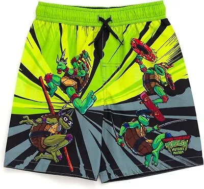 NINJA TURLES Swim Trunks UPF-50+ Bathing Suit NWT Boys Sizes 4, 5-6 or 7  $25 - Image 1 of 2