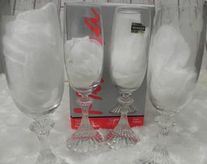 Mikasa The Ritz  Fluted Crystal Champagne Glasses Set of 4 with Box - Picture 1 of 7