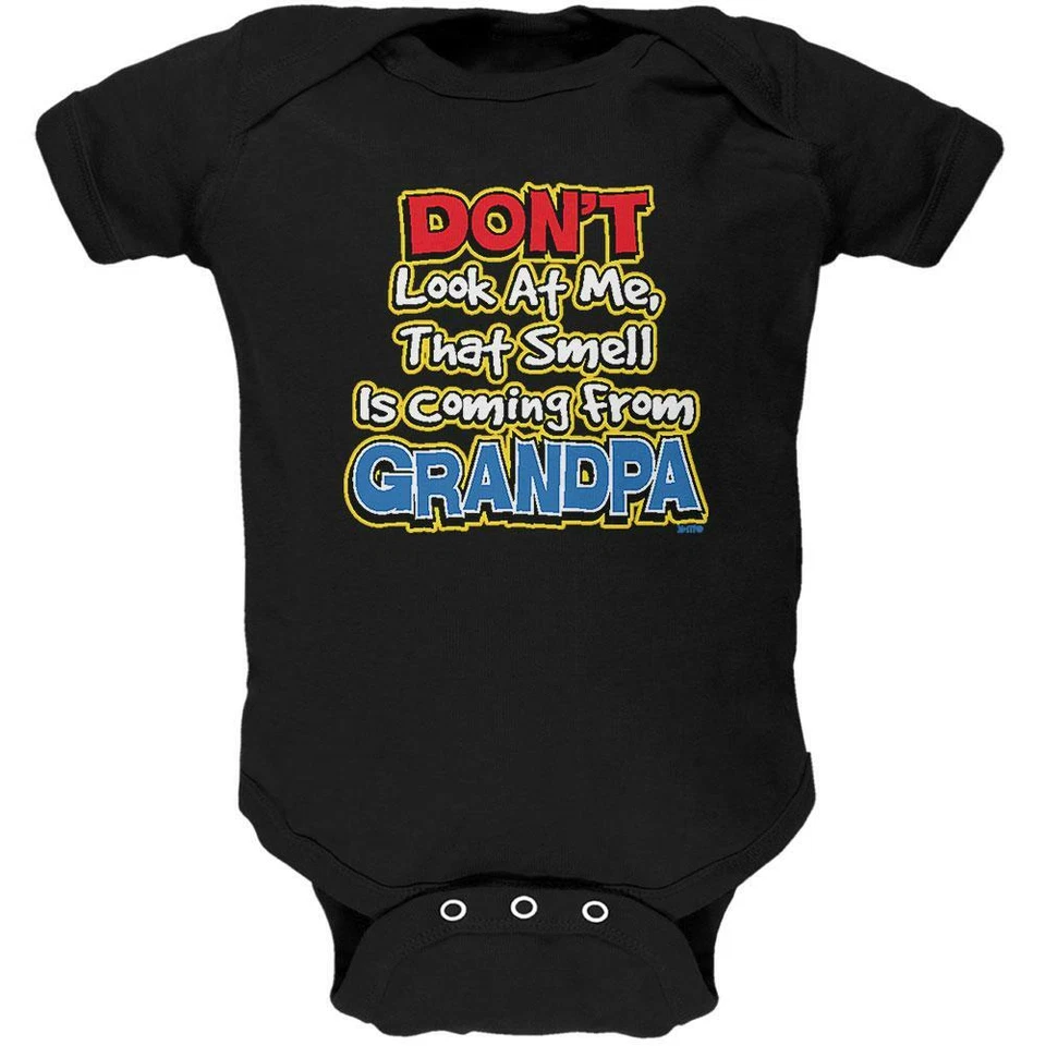 Don't Look At Me It's Grandpa Soft Baby One Piece - Image 1 of 1