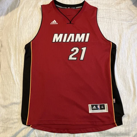 Adidas - Hassan Whiteside - #21 - Miami Heat - Red Jersey - Men's Size XL Cover