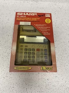 In BOX Sharp EL-1801A II Basic Printing Calculator 12 Digit Large Display - Picture 1 of 3
