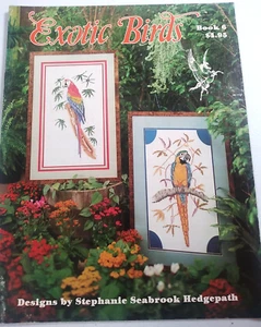 Exotic Birds Counted Cross Stitch Pattern Book 6 by Stephanie Seabrook Hedgepath - Picture 1 of 4