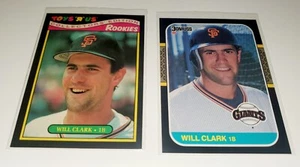Will Clark 1986 & 1987 Topps  Donruss 2 Card Rookie Lot - Picture 1 of 5