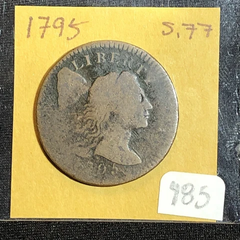 1795 Liberty Cap Large Cent - Plain Edge Variety - S.77 Nice Original Copper Cover