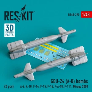 GBU-24 (A-B) Bomben (2 Stück) - Maßstab 1:48 ResKit RS48-0290 - für Plastikmodellbausatz - Bild 1 von 3