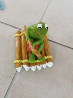 Kermit Frosch auf Floß Bath Toy Kermit on Raft Igel 2000 Muppets Jim Henson - Bild 1 von 3