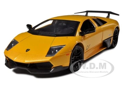 LAMBORGHINI MURCIELAGO LP 670-4 SV YELLOW 1/24 DIECAST MODEL CAR MOTORMAX 73350 - Image 1 of 4
