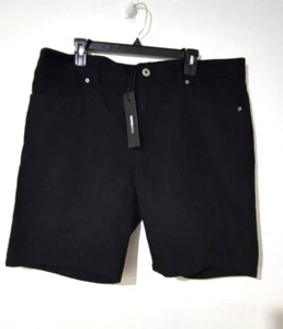 Fashion Nova Mac Chino Shorts NWT Men's Size 40 Black Casual Drawstring Shorts - Picture 1 of 6