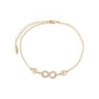 18k Gold Plated Infinity Bracelet With Cubic Zirconia 