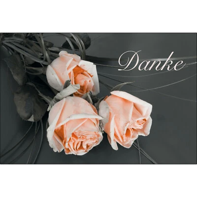 MERZ DESIGNKARTEN 20 Premium Trauerkarten Danksagung Klappkarten +20 Umschläge Beerdigung 12x18cm