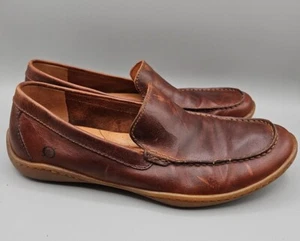 Born Men's Harmon Cymbal Leather Slip-on Shoes Size 9 H02416 Brown - Picture 1 of 7