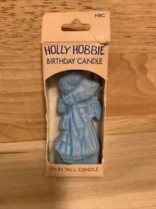 Vintage 1970 Blue Holly Hobbie Birthday Candle in box 3 1/2” tall - Bild 1 von 2