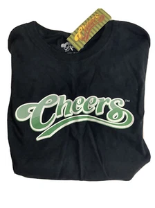 Adult Small CHEERS t shirt boston bar black green hip indie LOL..80s retro - Picture 1 of 4