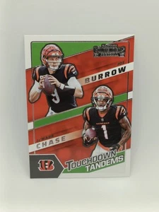 Joe Burrow & Ja'Marr Chase - 2022 Panini Contenders NFL Touchdown Tandems Insert - Picture 1 of 2