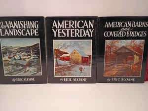 Eric Sloane Lot 3 AMERICAN BARNS LANDSCAPE GESTERN HC VG 1950s Wilfred Funk - Bild 1 von 6