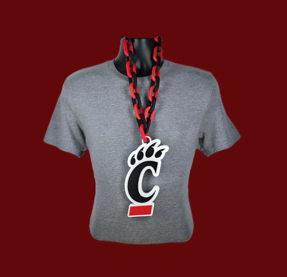 Cincinnati Bearcats Fan Chain Pendant Necklace NCAA College Football Christmas - Image 1 of 1