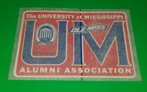 UNIVERSITY OF MISSISSIPPI OLE MISS REBELS FOOTBALL VINTAGE 1970ER AUFKLEBER STICKER SELTEN - Bild 1 von 10