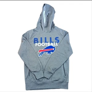 Felpa con cappuccio NFL Team Apparel New York Buffalo Bills grigia pullover comoda autunno - Foto 1 di 5