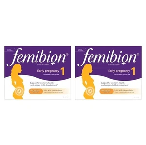Femibion 1 Early Pregnancy, First 12 Weeks, Folic Acid Vitamins, 2x28 Tablets - Picture 1 of 1