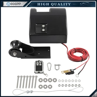 Black Boat Electric Anchor Winch 25LBS W/ Remote Wireless Control Marine - Image 1 of 4