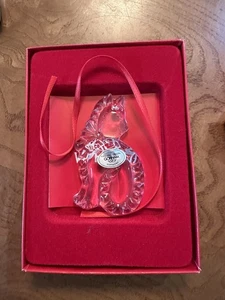 Gorham Crystal Cat De Colección Adorno de Navidad HECHO EN ALEMANIA NUNCA USADO NUEVO EN CAJA. - Imagen 1 de 5