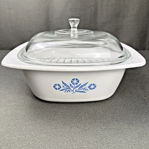 De colección. Corning Ware Horno Holandés Cazuela Azul Aciano 5QT P-34-B Pyrex Tapa Estante - Imagen 1 de 14