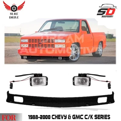 Front Bumper Lower Valance w/ Fog Light For 1988-2000 Chevy & GMC C/K Series - Image 1 of 4