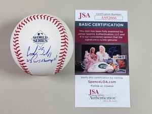 Cody Bradford Signed 2023 World Series Baseball JSA COA Rangers 23 WS Champs B - Picture 1 of 9