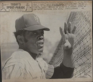 Original Baseball Drahtfoto 1974 - Willie Mays  - Bild 1 von 1