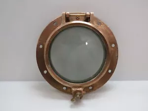8 INCH BRONZE PORT HOLE LIGHT PORT SHIP SAIL BOAT TUG (A5C500B) - Picture 1 of 10
