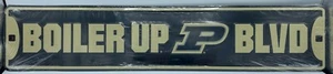 LETRERO DE CALLE DE METAL DE LA UNIVERSIDAD PURDUE 24"" X 5"" CALDERAS CALDERA BLVD ROAD ST - Imagen 1 de 5