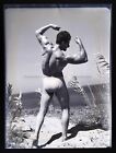 FRANCE Athlète Homme Culturisme Photo NEGATIVE c1950 Plaque verre Vintage VnT33