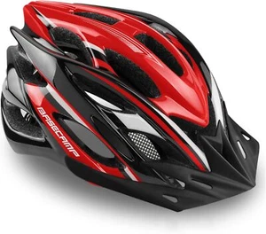Bike Helmet with LED Light, Sun Visor, Adjustable & Breathable for Adults - Picture 1 of 8