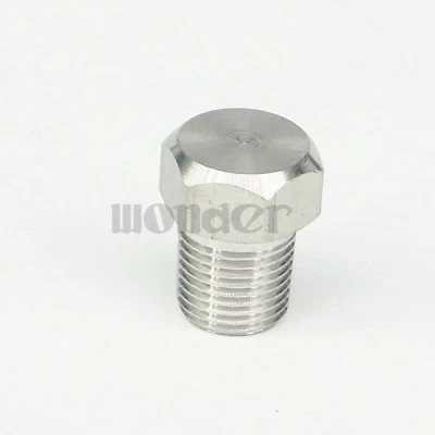 1/8" BSPT male End Cap 304 stainless steel Countersunk Plug hex head - Image 1 of 4