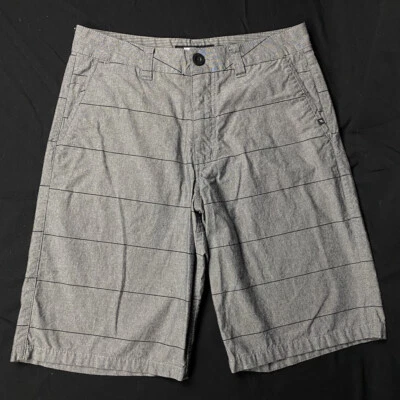 Bermudas Rip Curl Gris Rayas Horizontales Algodón Cremallera Pantalones Cortos, Para Hombre Talla 28 Foto 1 de 4