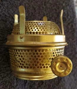 ANTIQUE VINTAGE BRASS OIL LAMP BURNER GALLERY LIGHT PART Or Flame Spreader - Picture 1 of 4