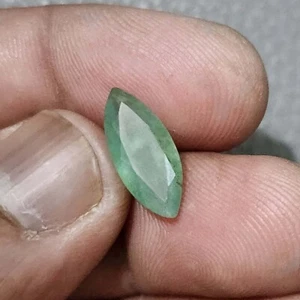 Awesome Green Zambian Emerald Faceted Marquise 3.90 Crt Gorgeous Loose Gemstone - Picture 1 of 8
