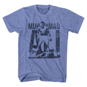 Muhammad Ali Boxing T-Shirt Mens The Greatest Sizes SM - 2XL LT Blue Heather - Picture 1 of 3