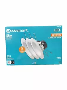 Eco smart led light Fixtures 65W Soft white 6 EACH - Picture 1 of 3