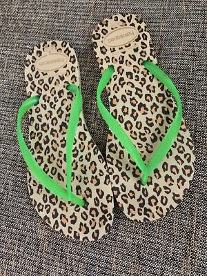 Sandalias chanclas ajustadas para mujer Havaianas verde leopardo talla 6 (35-36) Foto 1 de 4