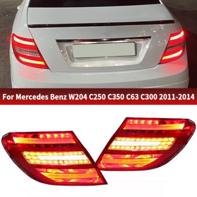 FOR MERCEDES BENZ C-CLASS W204 C350 C63 2011-2014 LED REAR TAIL LIGHT BRAKE LAMP - Image 1 of 4