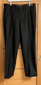 Pantalón clásico Westbury para hombre calce recto en lana merino negra-cachemira talla 56 - Imagen 1 de 17