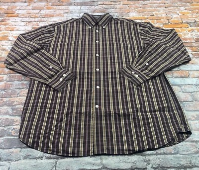 Daniel Cremieux Shirt Adult Medium Brown Button Up Plaid Preppy Casual Mens - Image 1 of 4